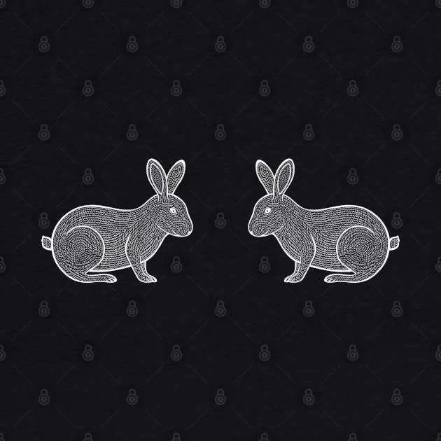 Rabbits in Love - cute and fun animal design - farm animals by Green Paladin